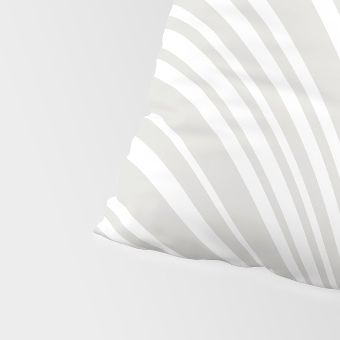 Wavy Stripes XLII - Grey and White Pillow Sham Gallery Image 4