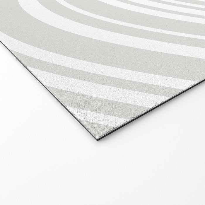 Wavy Stripes XLII - Grey and White Welcome Mat Gallery Image 2