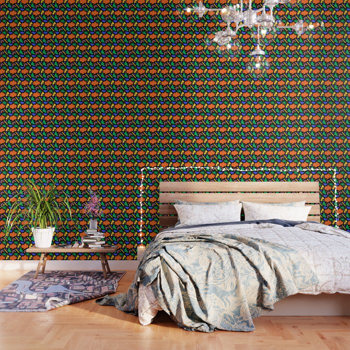 Creative colorful organic shape art pattern Wallpaper Gallery Image 3