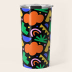 Creative colorful organic shape art pattern Travel Mug Gallery Image 1