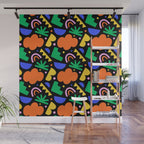 Creative colorful organic shape art pattern Wall Mural Gallery Image 1