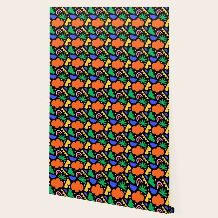 Creative colorful organic shape art pattern Wallpaper Gallery Image 2