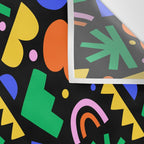 Creative colorful organic shape art pattern Wall Tapestry Gallery Image 3