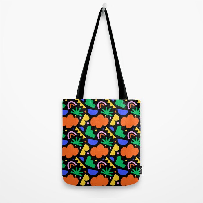 Creative colorful organic shape art pattern Tote Bag Gallery Image 2