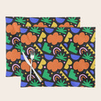 Creative colorful organic shape art pattern Placemat Gallery Image 1