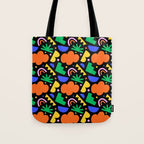 Creative colorful organic shape art pattern Tote Bag Gallery Image 1