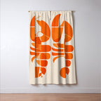 Abstract Lobster in Orange Window Curtain Gallery Image 3