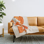 Abstract Lobster in Orange Throw Blanket Gallery Image 1