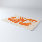 Abstract Lobster in Orange Rug Gallery Image 3