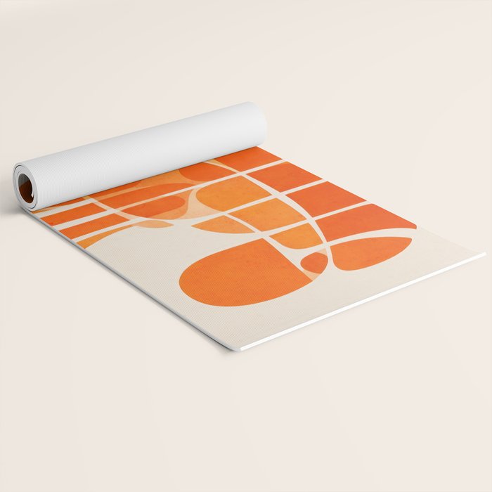 Abstract Lobster in Orange Yoga Mat Gallery Image 2