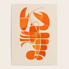Abstract Lobster in Orange Poster Gallery Image 4