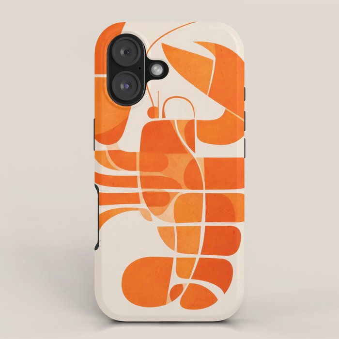 Abstract Lobster in Orange iPhone Case Gallery Image 1