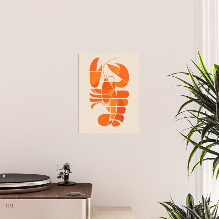 Abstract Lobster in Orange Poster Gallery Image 2