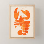Abstract Lobster in Orange Mini Art Print Gallery Image 1