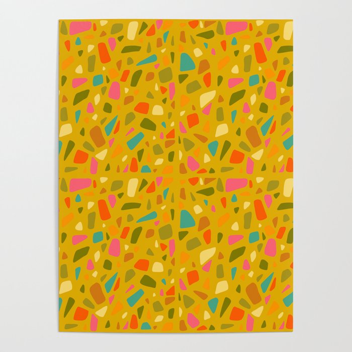 Terrazzo in Mustard Poster Gallery Image 4