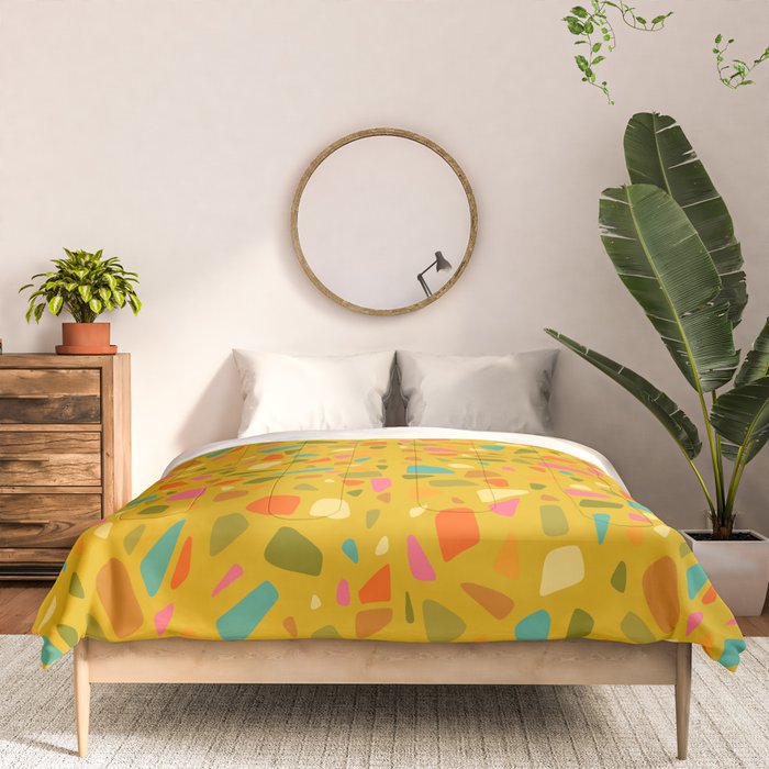 Terrazzo in Mustard Comforter Gallery Image 3