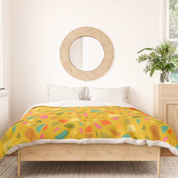 Terrazzo in Mustard Duvet Cover Gallery Image 3