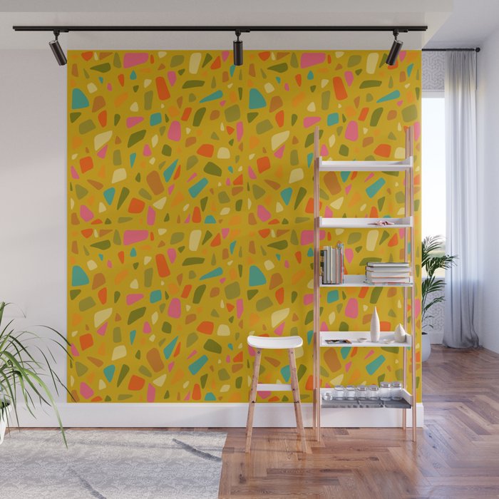 Terrazzo in Mustard Wall Mural Gallery Image 1