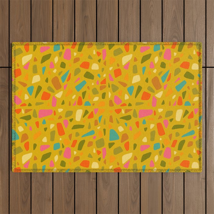 Terrazzo in Mustard Outdoor Rug Gallery Image 1