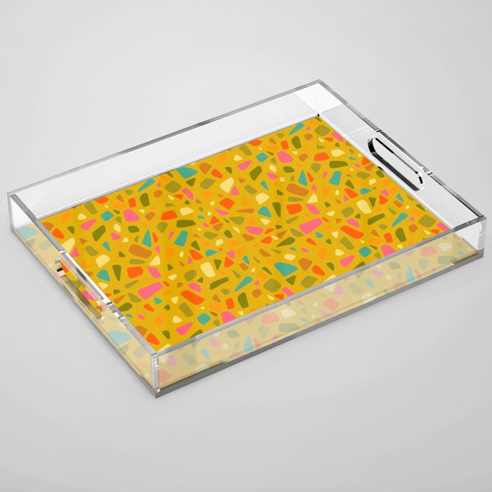 Terrazzo in Mustard Acrylic Tray Gallery Image 1