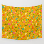 Terrazzo in Mustard Wall Tapestry Gallery Image 4