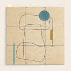 minimal geometric art Wood Wall Art Gallery Image 1