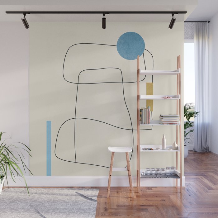 minimal geometric art Wall Mural Gallery Image 1
