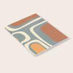 Palm Springs Retro Mid-Century Modern Abstract Pattern Slate Blue Orange Rust Cream Notebook Gallery Image 2