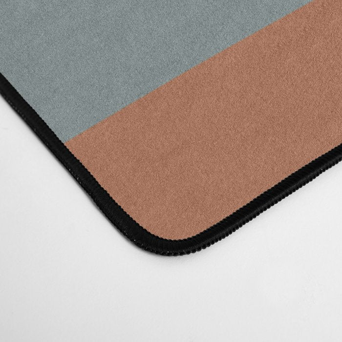 Palm Springs Retro Mid-Century Modern Abstract Pattern Slate Blue Orange Rust Cream Desk Mat Gallery Image 4