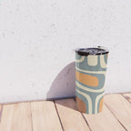 Palm Springs Retro Mid-Century Modern Abstract Pattern Slate Blue Orange Rust Cream Travel Mug Gallery Image 4