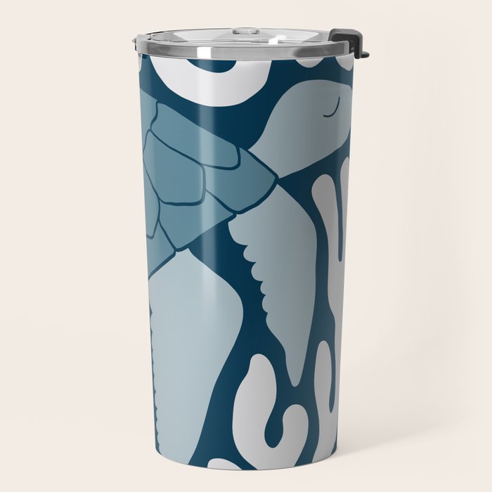 Sea Turtle Swim - Dark Travel Mug Gallery Image 2