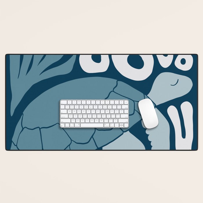 Sea Turtle Swim - Dark Desk Mat Gallery Image 1