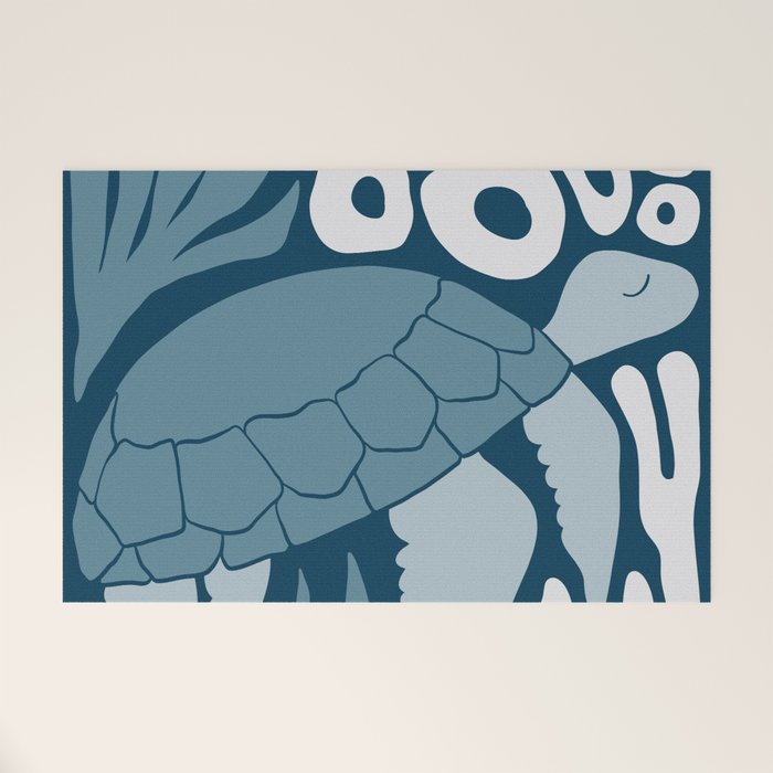 Sea Turtle Swim - Dark Welcome Mat Gallery Image 1