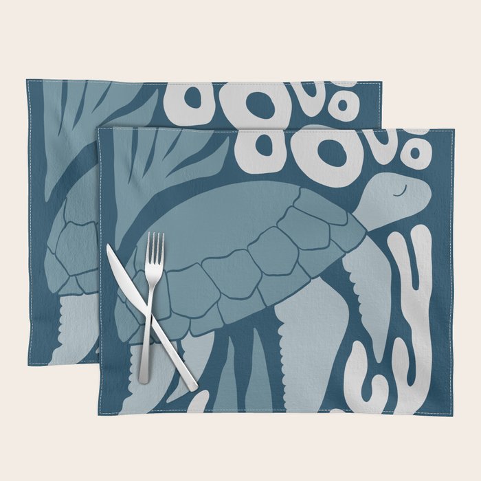 Sea Turtle Swim - Dark Placemat Gallery Image 1