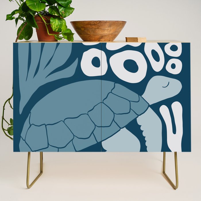 Sea Turtle Swim - Dark Credenza Gallery Image 1