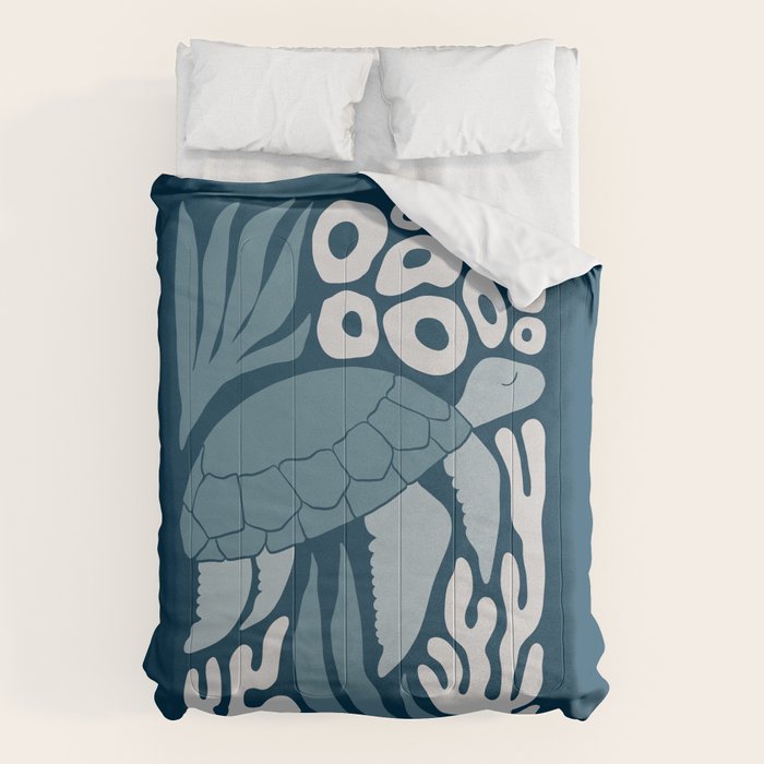 Sea Turtle Swim - Dark Comforter Gallery Image 6