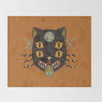 Spooky Cat Throw Blanket Gallery Image 2