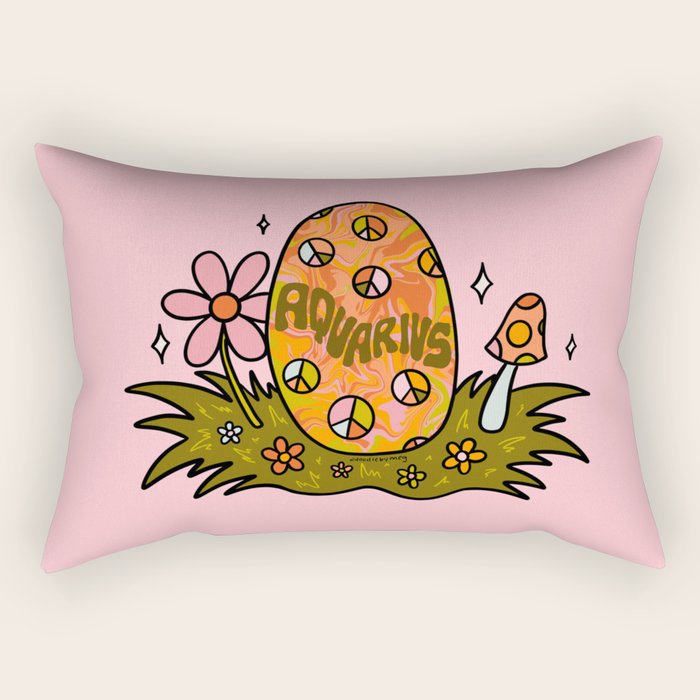 Aquarius Easter Egg Rectangular Pillow Gallery Image 1