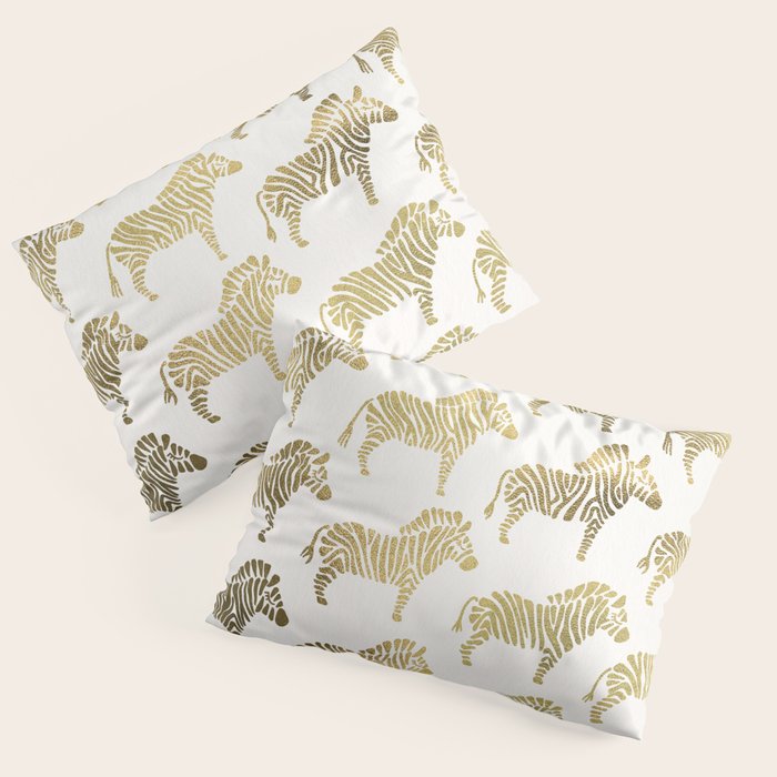 Golden Zebras Pillow Sham Gallery Image 1