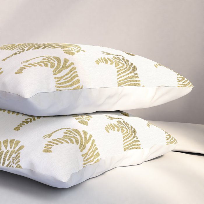 Golden Zebras Pillow Sham Gallery Image 3