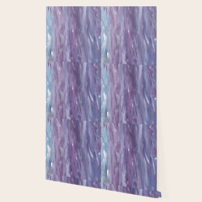 Touching Purple Blue Watercolor Abstract #1 #painting #decor #art #society6 Wallpaper Gallery Image 2