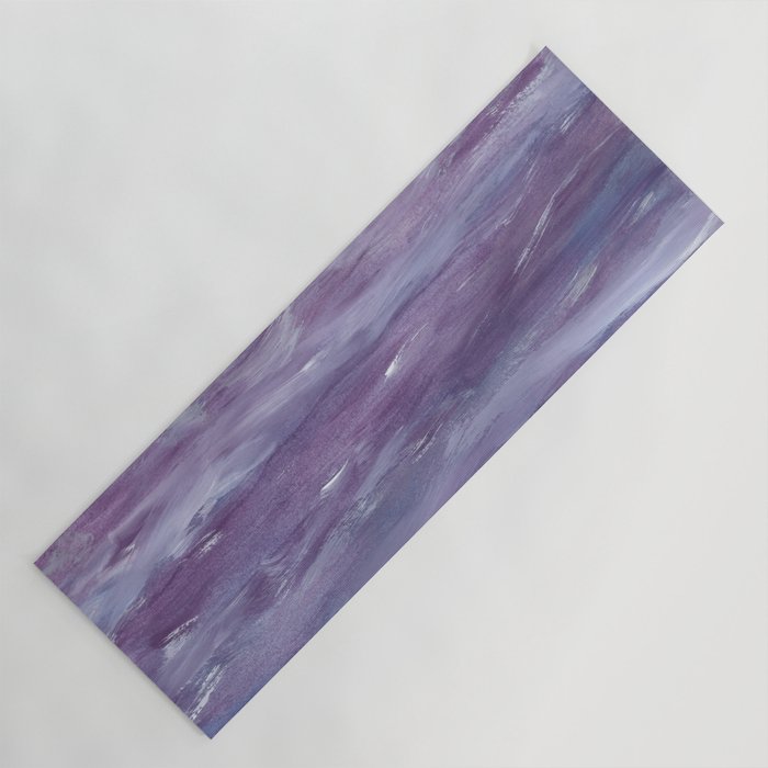 Touching Purple Blue Watercolor Abstract #1 #painting #decor #art #society6 Yoga Mat Gallery Image 1