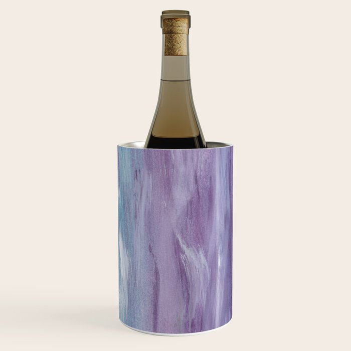 Touching Purple Blue Watercolor Abstract #1 #painting #decor #art #society6 Wine Chiller Gallery Image 2