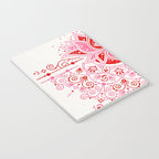 Lotus Blossom Mandala - Red & Pink Palette Notebook Gallery Image 3