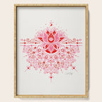 Lotus Blossom Mandala - Red & Pink Palette Serving Tray Gallery Image 1