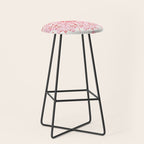 Lotus Blossom Mandala - Red & Pink Palette Stool Gallery Image 1
