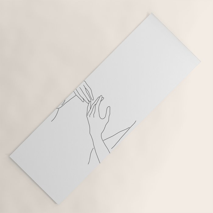 Line Hands 2 Yoga Mat Gallery Image 1