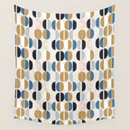 Mid century geometric pattern Wall Tapestry Gallery Image 4
