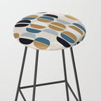 Mid century geometric pattern Stool Gallery Image 2