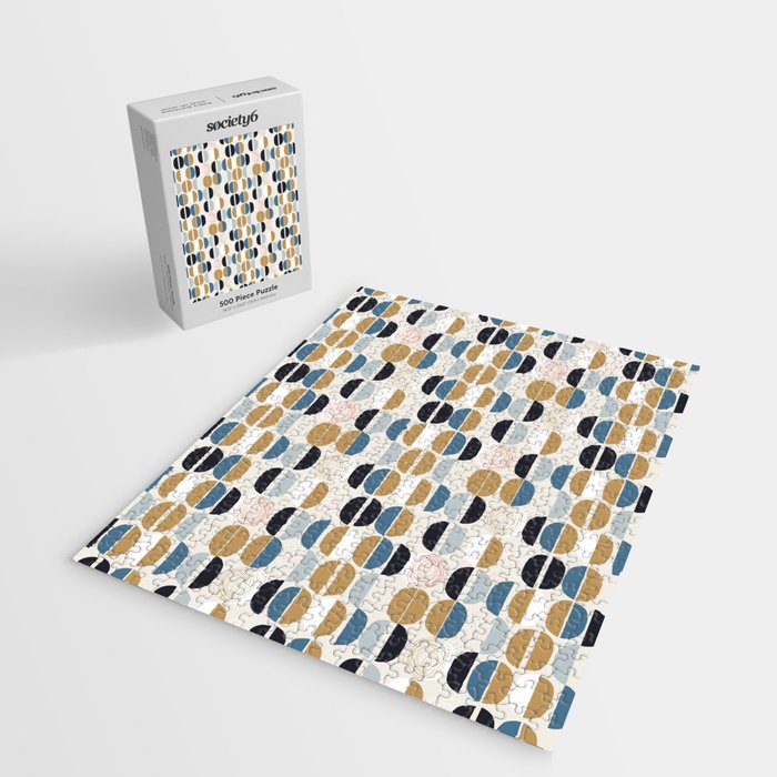Mid century geometric pattern Jigsaw Puzzle Gallery Image 2